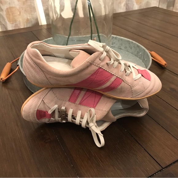 CHRISTIAN DIOR MONOGRAM CANVAS W PATENT LEATHER FLATS TRAINERS SNEAKERS VINTAGE - Picture 4 of 10